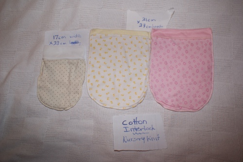100% Cotton Nursery Knit Pouches